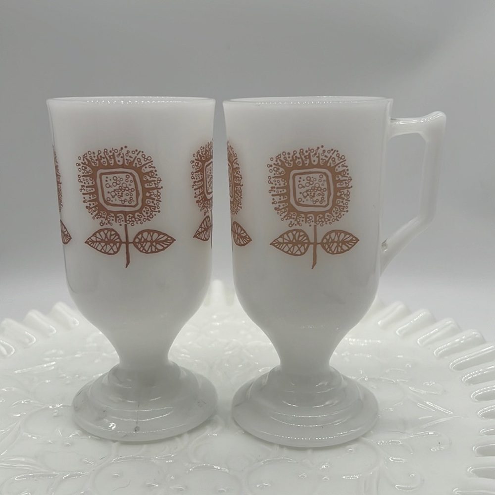 Federal glass Irish coffee mugs